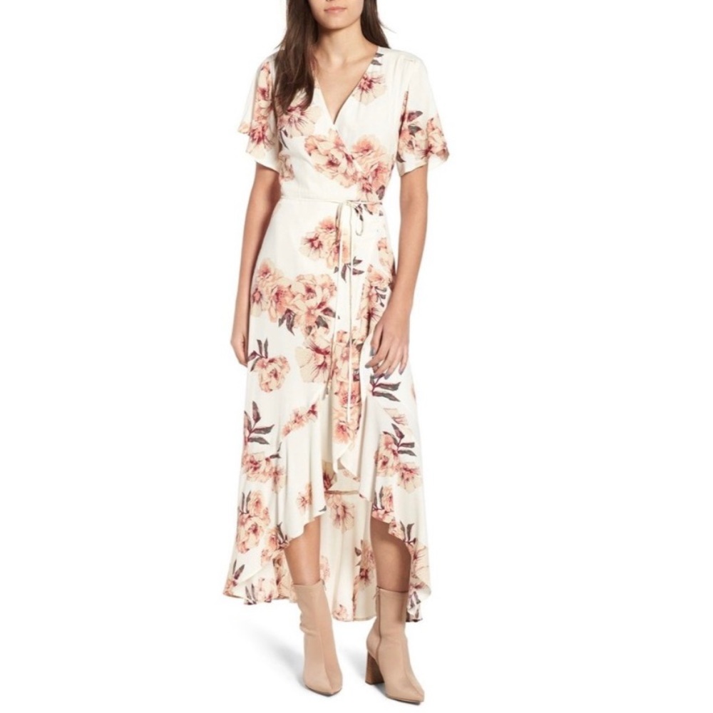 Leith Floral Wrap Dress